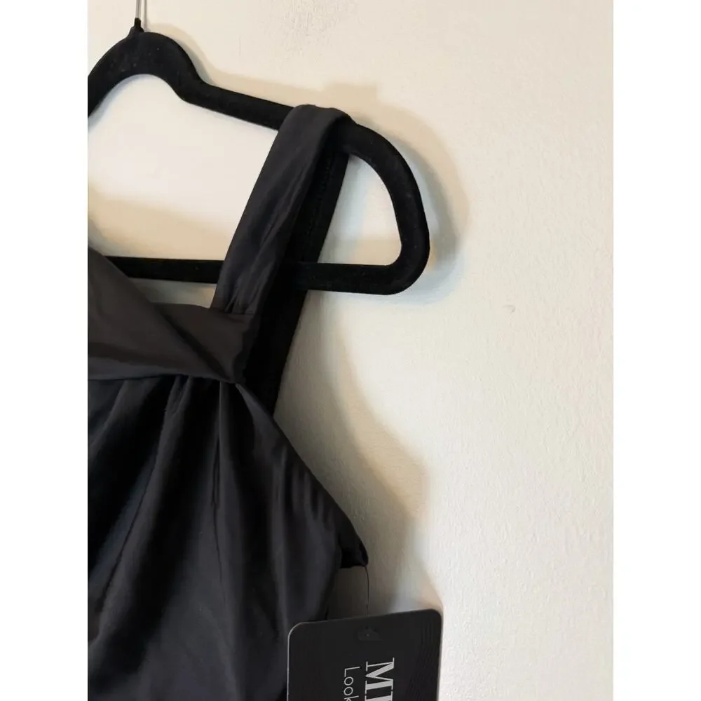 New Miraclesuit Rock Solid Avra Underwire One-Piece Swimsuit Black 14 NWT $180